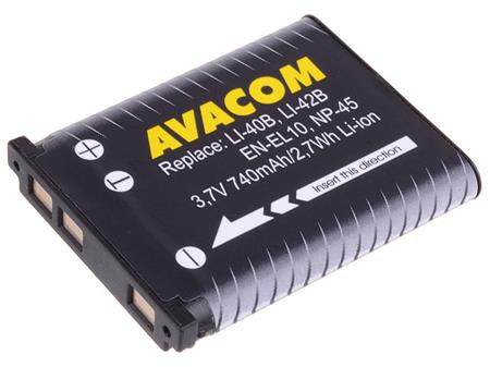 AVACOM baterie - Olympus Li-40B, Li-42B, Fujifilm NP-45, Nikon EN-EL10 Li-Ion 3.7V 740mAh 2.7Wh; DIOL-LI40-AVA