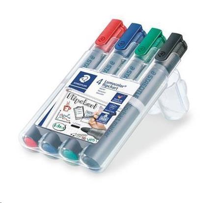 Staedtler Popisovač na flipchart "Lumocolor 356", sada, 4 barvy, kuželový hrot; TS356WP4