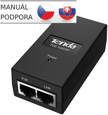 Tenda POE15F Fast Ethernet Power Injector, 15.4 W, 10/100Mb/s, 802.3af, 48 V, PD auto ; POE15F