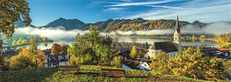 TREFL Panoramatické puzzle Jezero Schliersee, Německo 1000 dílků; 117335