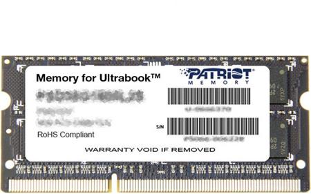 Patriot Signature Line 4GB DDR3 1600 CL11 SODIMM SR; PSD34G160081S