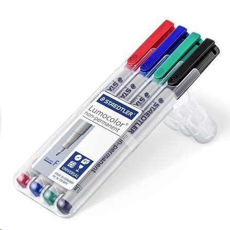 Staedtler Ne-permanentní popisovač "Lumocolor 316 F", sada, 4 barvy, OHP, 0,6 mm; TS316WP4