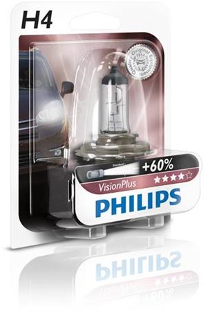 Philips H4 VisionPlus 1 ks; 12342VPB1