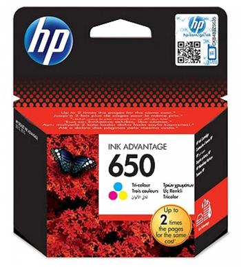 HP 650 (CZ102AE, barevná) - originální; CZ102AE#BHK