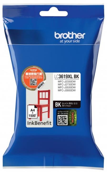 Brother LC-3619XLBK (inkoust black, 3 000 str. @ 5% draft); LC3619XLBK