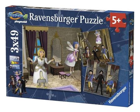 RAVENSBURGER Puzzle Playmobil Královská svatba 3x49 dílků; 125285