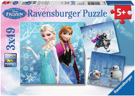 RAVENSBURGER Puzzle Ledové království: Zimní dobrodružství 3x49 dílků; 9492