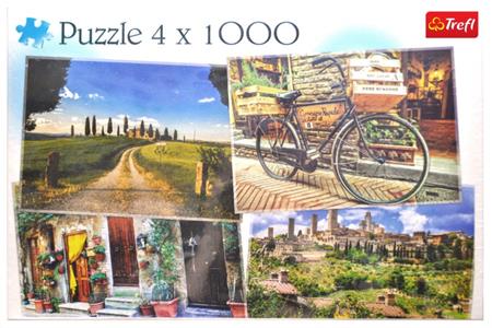 TREFL Puzzle Krásy Toskánska 4x1000 dílků; 121959