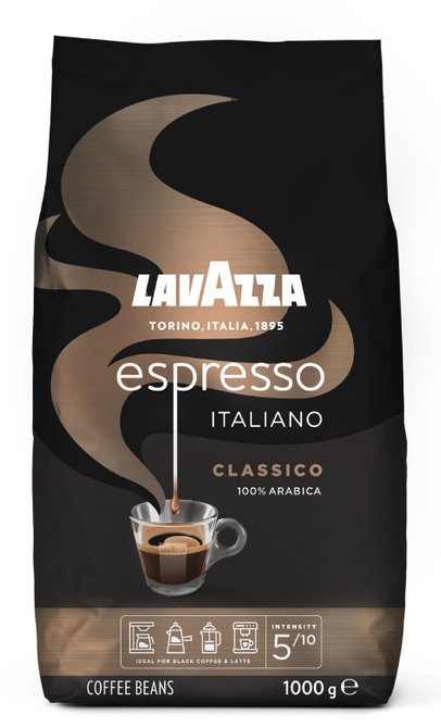 Lavazza Espresso Italiano Classico (Caffe Espresso), zrnková, 1000g; KAVA