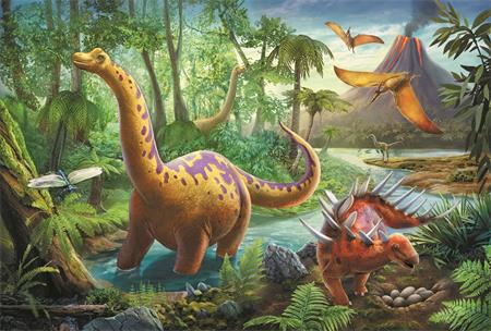 TREFL Puzzle Dinosauři na cestách 60 dílků; 123774