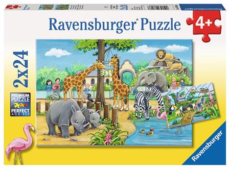 RAVENSBURGER Puzzle Vítejte v Zoo 2x24 dílků; 125376