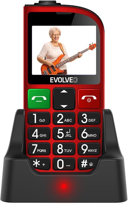 Evolveo EasyPhone FM, červený; EP-800-FMR