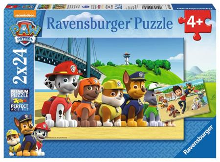 RAVENSBURGER Puzzle Tlapková patrola: Psí hrdinové 2x24 dílků; 116465