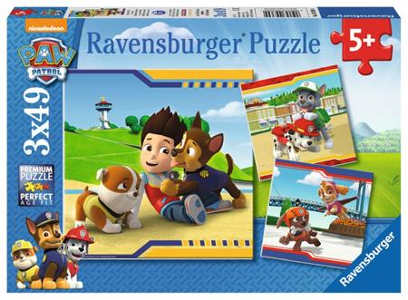 RAVENSBURGER Puzzle Tlapková patrola: Hrdinové 3x49 dílků; 116594