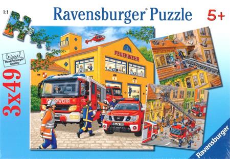 RAVENSBURGER Puzzle Hasiči 3x49 dílků; 5227