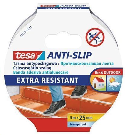 TESA Protiskluzová páska "Anti-slip 55587", průhledná, 25 mm x 5 m; TE55587T