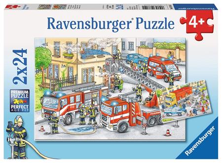 RAVENSBURGER Puzzle Hrdinové v akci 2x24 dílků; 125375