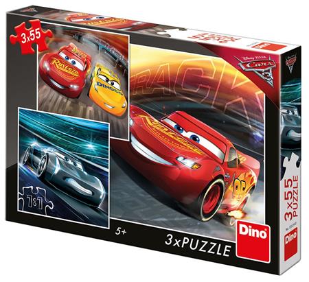 DINO Puzzle Cars 3: Trénink 3x55 dílků; 118993