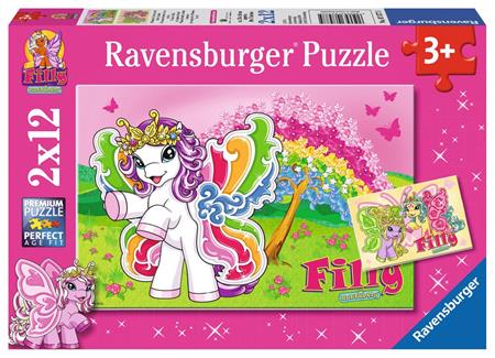 RAVENSBURGER Puzzle Filly Butterfly 2x12 dílků; 125252