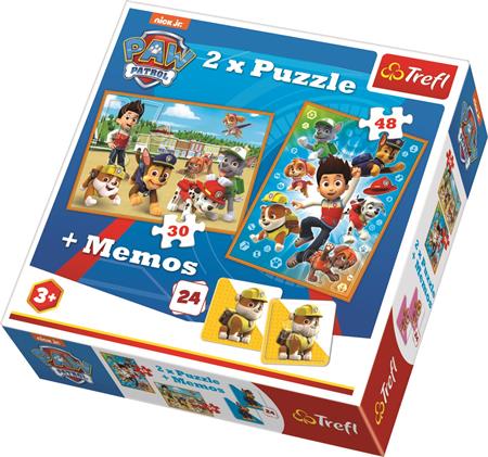 TREFL Puzzle Tlapková patrola 30+48 dílků + pexeso; 125197