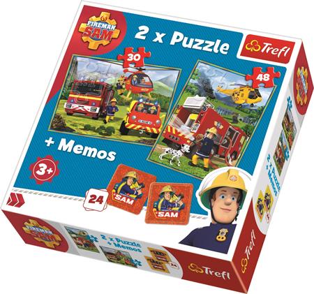 TREFL Puzzle Požárník Sam 30+48 dílků + pexeso; 125198