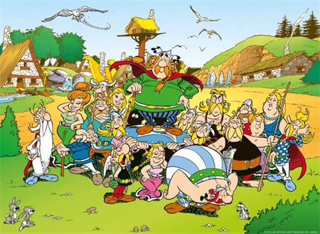 RAVENSBURGER Puzzle Asterix a Obelix: Vesnička 500 dílků; 5441