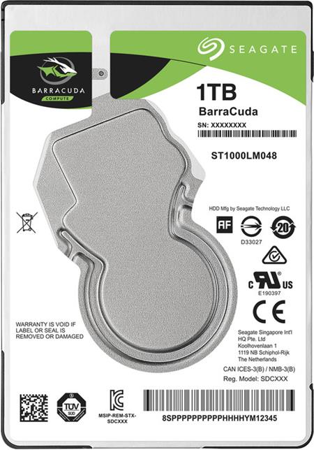 Seagate Barracuda 5400 1TB 2.5'' HDD; ST1000LM048