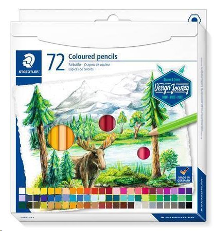 Staedtler Pastelky "Design Journey", 72 různých barev, sada, šestihranné; TS146CC72