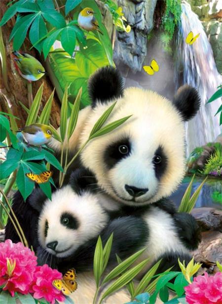 RAVENSBURGER Puzzle Nádherná panda 300 dílků; 2954