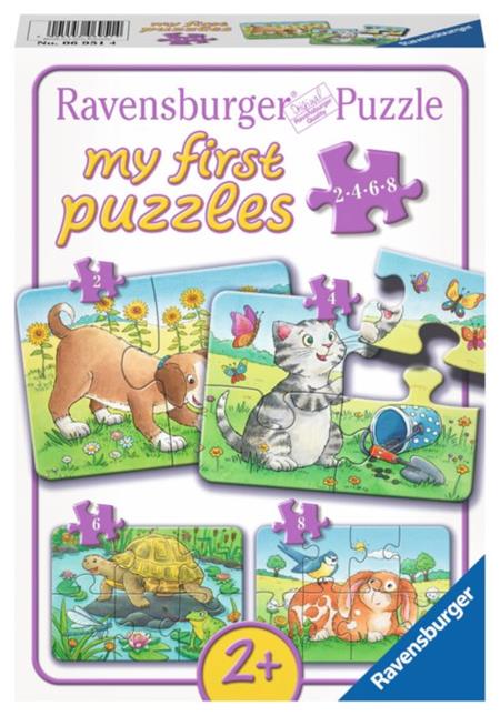 RAVENSBURGER Moje první puzzle Domácí mazlíčci 4v1 (2,4,6,8 dílků); 119074