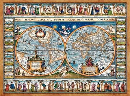 CASTORLAND Puzzle Mapa světa, 1639, 2000 dílků; 124184