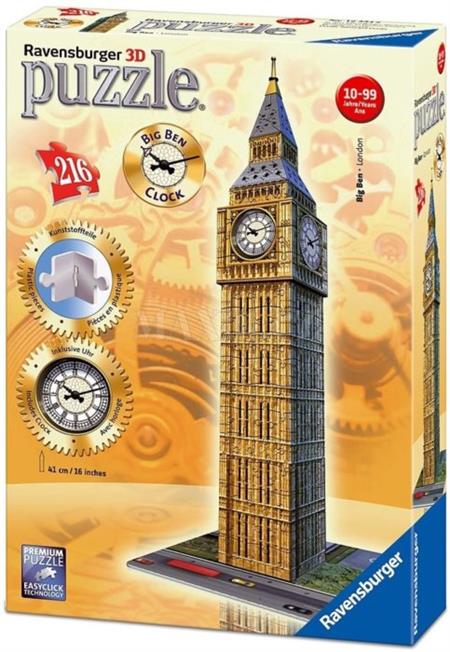 RAVENSBURGER 3D puzzle Big Ben s hodinami 216 dílků; 116117