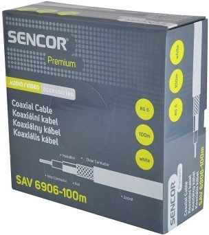 Sencor SAV 6906-100m Koax. kabel RG-6; SAV 6906-100m