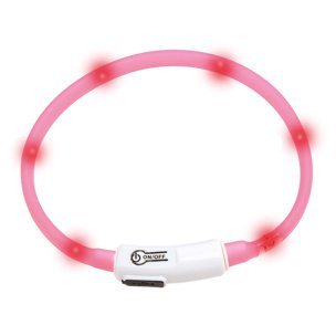 Karlie-Flamingo LED světelný obojek pro kočky růžový obvod 20-35cm; KF-64966