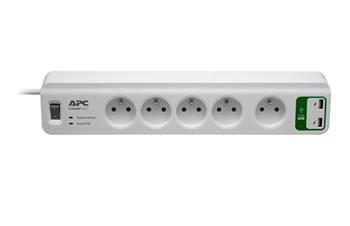 APC Essential SurgeArrest, přepěťová ochrana, 5 zásuvek, 2 port USB nabíječka; PM5U-FR