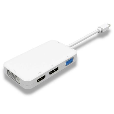 PremiumCord  adaptér mini DisplayPort  -  DP + HDMI + DVI + VGA , 1080p, 4K*2K; kportadm16