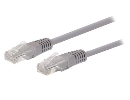 C-TECH patchcord Cat5e, UTP, šedý, 0,25m; CB-PP5-025