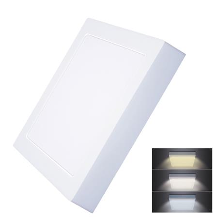 Solight LED mini panel CCT, přisazený, 18W, 1530lm, 3000K, 4000K, 6000K, čtvercový; WD173