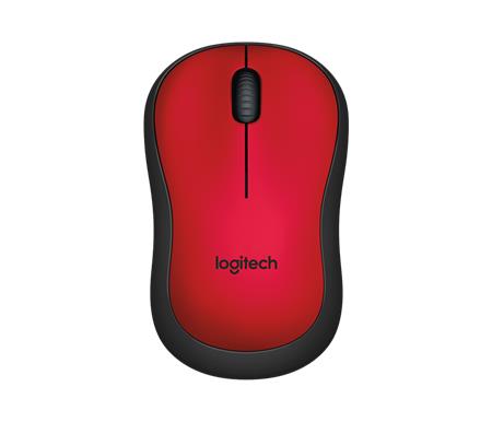 Logitech M220 Silent, červená; 910-004880