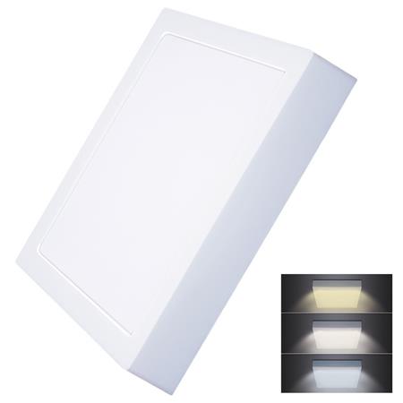 Solight LED mini panel CCT, přisazený, 24W, 1800lm, 3000K, 4000K, 6000K, čtvercový; WD175