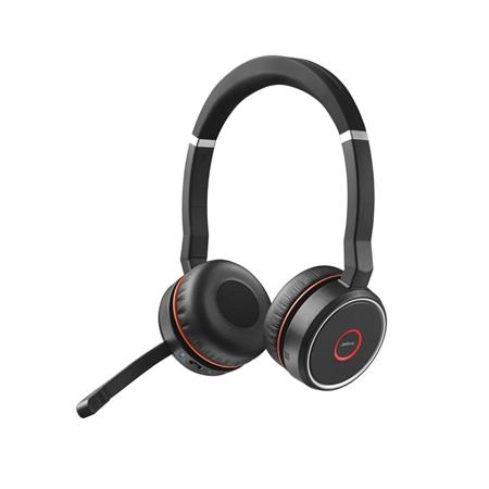 Jabra Evolve 75 SE Stereo ANC BT Bezdrát MS Černá-červená