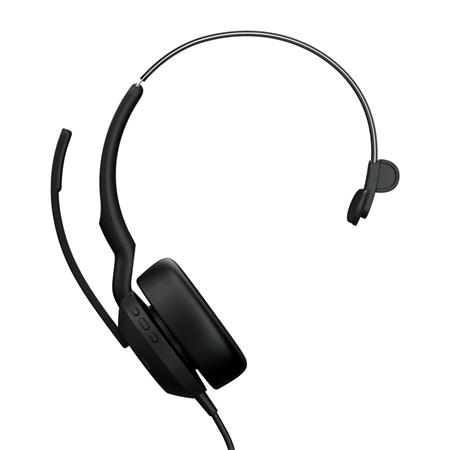 Jabra Evolve2 50 Mono ANC USB-C Drát BT Bezdrát MS Černá