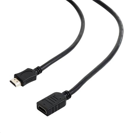 Kabel C-TECH HDMI-HDMI 3m, 2.0 M/M stíněný, zlacené kontakty, prodlužovací, černý