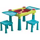 Keter Dětský stolek Creative Play Table se dvěma stoličkami tyrkysový / zelený