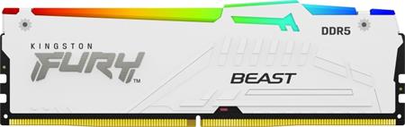 Kingston DIMM DDR5 FURY Beast White RGB XMP 16GB 5200MT/s CL40