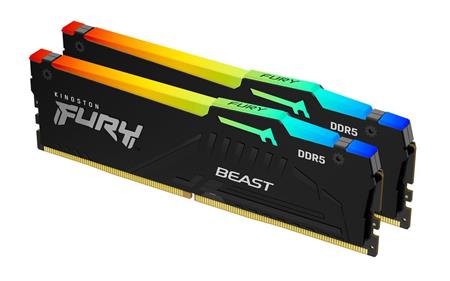 Kingston FURY Beast DDR5 32GB 6800MHz CL34 2x16GB RGB Black; KF568C34BBAK2-32