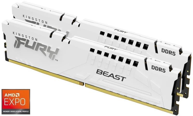 Kingston FURY Beast White EXPO 32GB DDR5 6000MT s CL36 DIMM Kit 2x 16GB