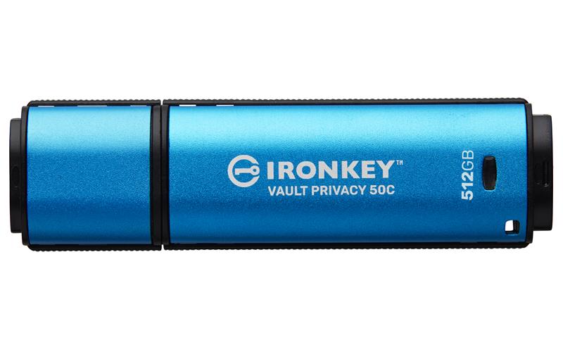 Kingston Ironkey Vault Privacy 50C 512GB USB 3.2 USB-C Modrá