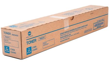 Konica Minolta originální toner TN221C, azurový, 21000str., A8K3450, Konica Minolta Bizhub C227, C287