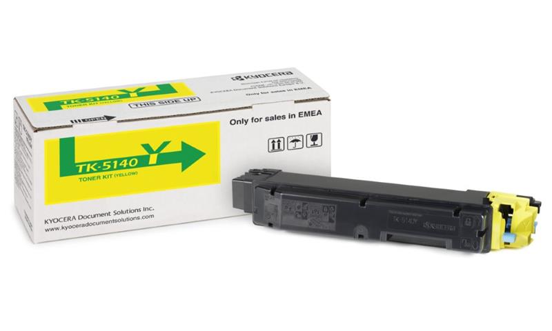 Kyocera toner TK-5140Y, P6130cdn, M6030cdn, 6530cdn, 5000 stran, žlutý